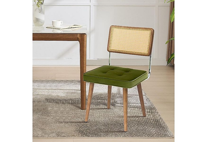 GarveeMore Esszimmerstuhl aus natürlichem Rattan 2er-Set,Küchenstühle im Mi günstig online kaufen