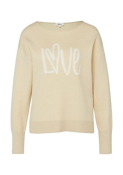 s.Oliver Longpullover Strickpullover Strickpullover mit Love-Schriftzug günstig online kaufen