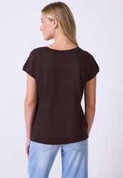 STREET ONE STUDIO T-Shirt aus elastischem Materialmix günstig online kaufen