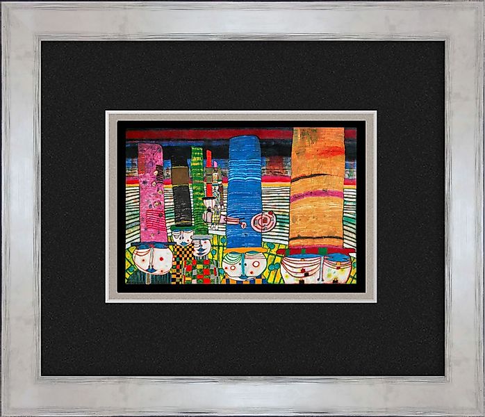 artissimo Bild mit Rahmen Hundertwasser / günstig online kaufen