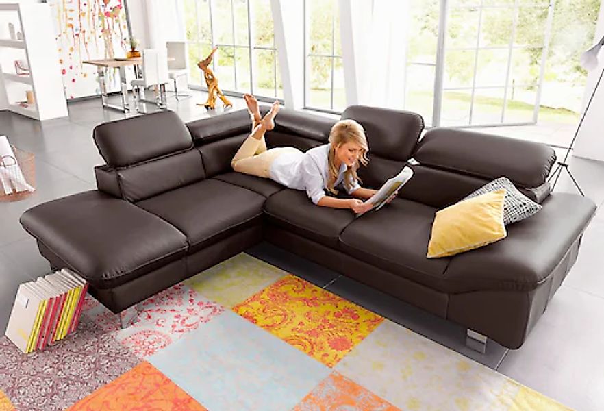 COTTA Ecksofa "Driver L-Form" mit Kopfteilverstellung, wahlweise mit Bettfu günstig online kaufen