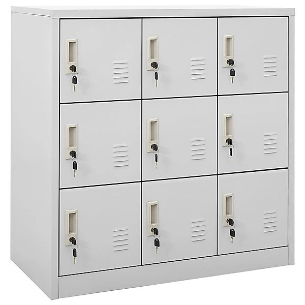 vidaXL Fächerschrank Schließfachschränke 2 Stk. Hellgrau günstig online kaufen