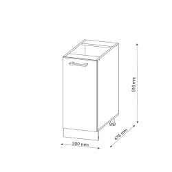 Vicco Apothekerschrank R-Line, Grau/Weiß, 30 cm, günstig online kaufen