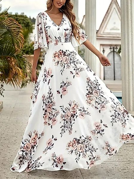 Moda Yakamoz Midikleid JANE'S Damen Blumen günstig online kaufen
