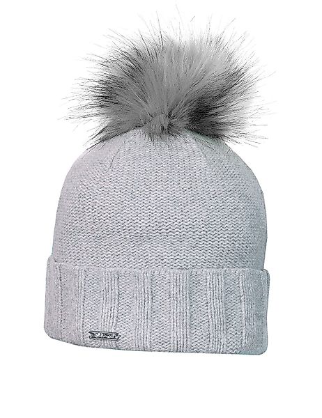 CAPO Strickmütze Strickmütze, Kaschmir Kunstfellpompon (1-St) günstig online kaufen