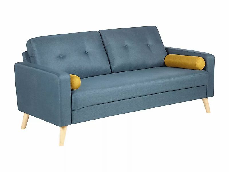 Sofa 3-Sitzer - Stoff - Blau - TATUM günstig online kaufen