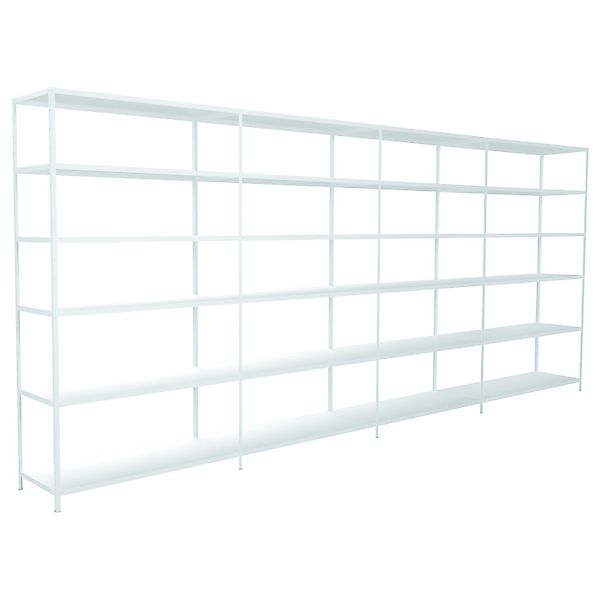 Schulte Steck-Grund-/Anbauregale 230 cm x 400 cm x 50 cm Weiß günstig online kaufen