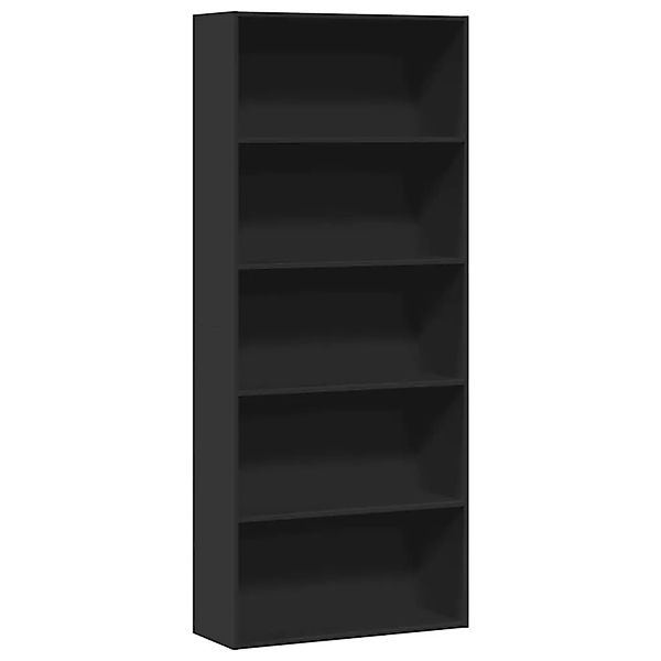 vidaXL Bücherregal Schwarz 80x30x189 cm Holzwerkstoff 3314670 günstig online kaufen