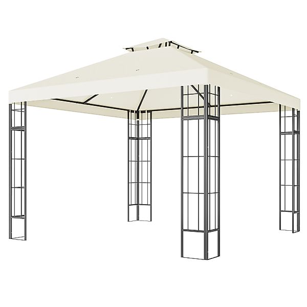 Outsunny Pavillon mit Doppeldach, ca. 3x3 m Wasserabweisend Stabil Winterfe günstig online kaufen