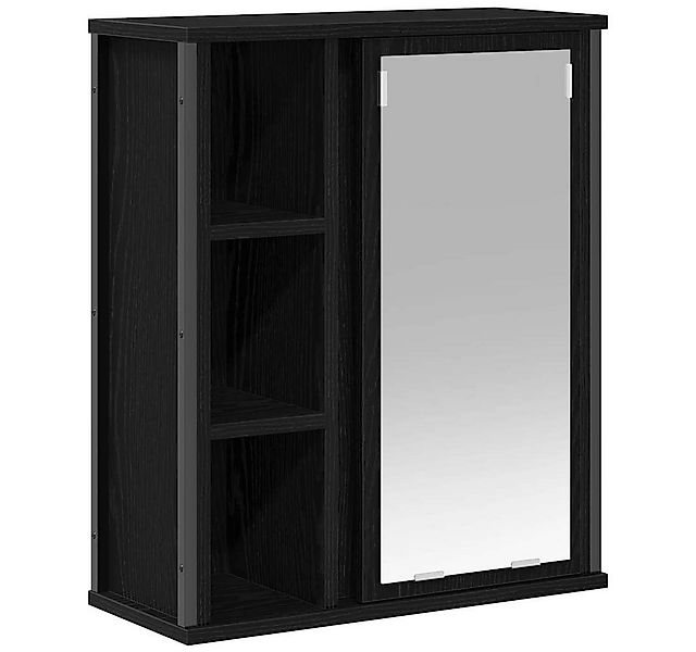 vidaXL Badezimmerspiegelschrank Bad-Wandschrank mit Spiegel Schwarz Eichen- günstig online kaufen
