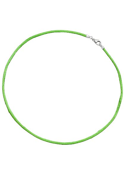 JOBO Kette ohne Anhänger "Seiden-Kette hell-grün", 925 Silber 42 cm 2,8 mm günstig online kaufen