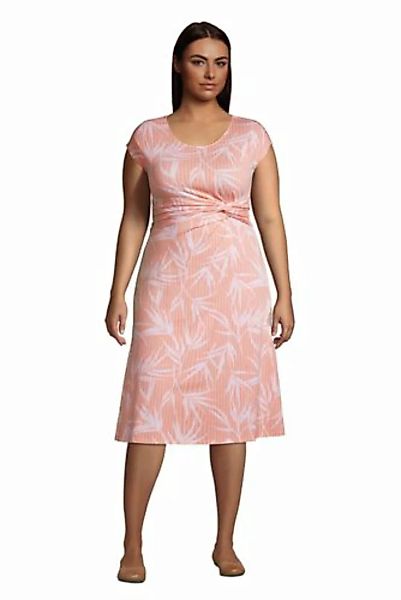 Jersey-Wickelkleid in großen Größen, Damen, Größe: 52-54 Plusgrößen, Orange günstig online kaufen
