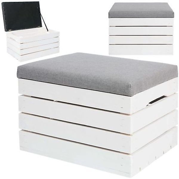 ISO TRADE Hocker Holzhocker Truhe (Spar-Set, günstig online kaufen