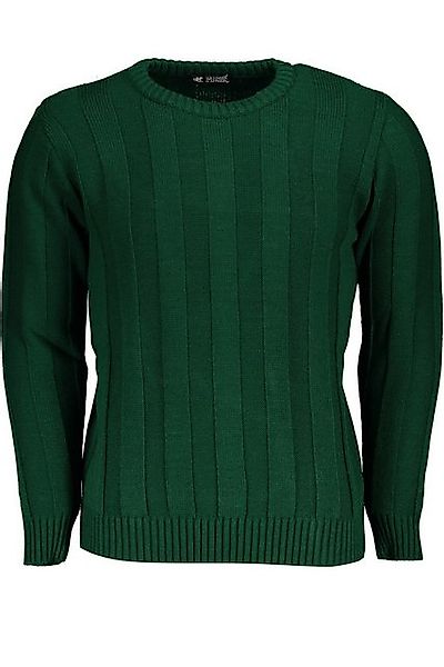U.S. GRAND POLO Strickpullover Eleganter Herrenpullover in Grün mit Kontras günstig online kaufen
