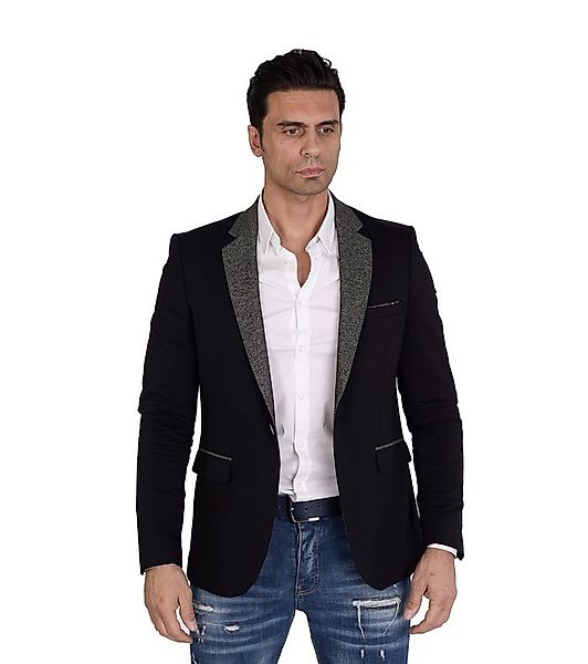 Denim Distriqt Jerseysakko in Slim Fit mit Stretch Schwarz Gr. 54 entsprich günstig online kaufen