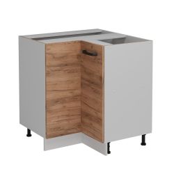 Vicco Eckunterschrank R-Line, Goldkraft Eiche/Weiß, 75.6 günstig online kaufen