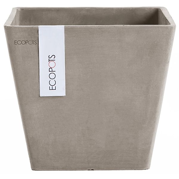 ECOPOTS Blumentopf ROTTERDAM Taupe, BxTxH: 20x20x17,5 cm günstig online kaufen