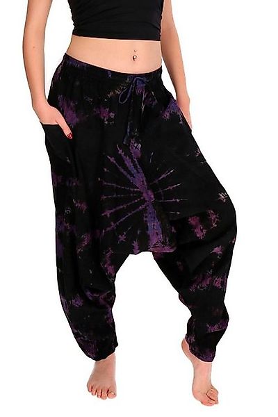 KUNST UND MAGIE Haremshose Bunte Tie Dye Batik Damen Yoga Freizeit Haremsho günstig online kaufen