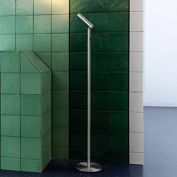 Nemo LED-Stehleuchte Type, alufarben, 2700 K, dimmbar günstig online kaufen
