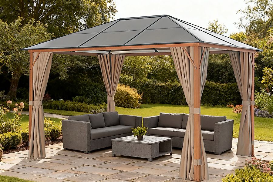 KONIFERA Pavillon "Aruba 2.0" Gestell aus Aluminium, Dach aus Polycarbonat- günstig online kaufen