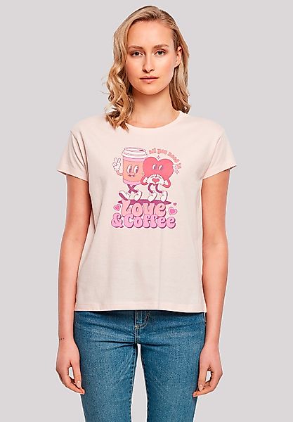 F4NT4STIC T-Shirt "Love and Coffe Valentinstag", Premium Qualität günstig online kaufen
