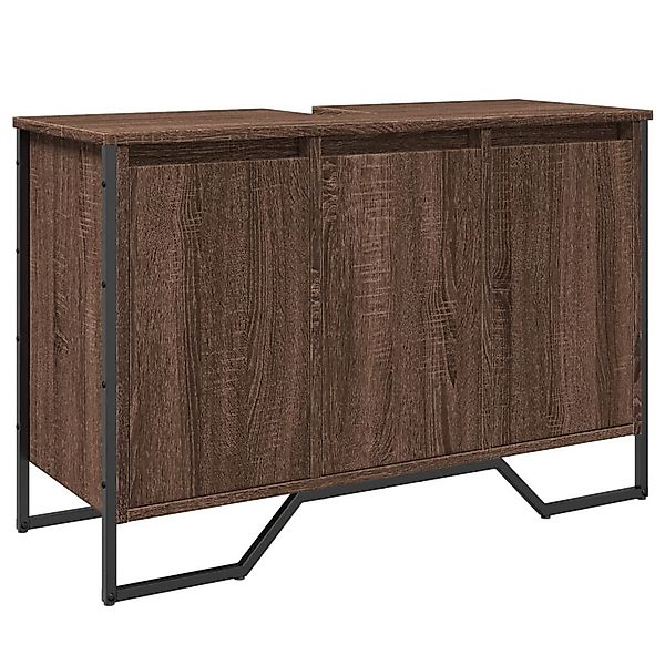 vidaXL Badezimmer-Set Waschbeckenunterschrank Braun Eichen-Optik 91x35x60 günstig online kaufen