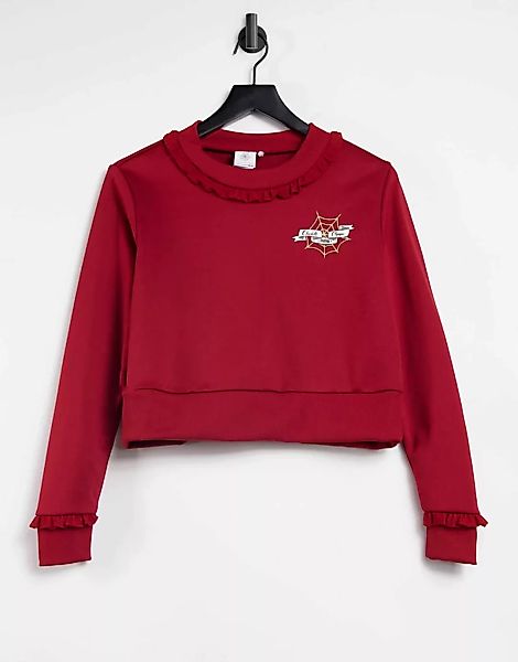 Puma x Charlotte Olympia – Kurz geschnittenes Sweatshirt in Rot günstig online kaufen