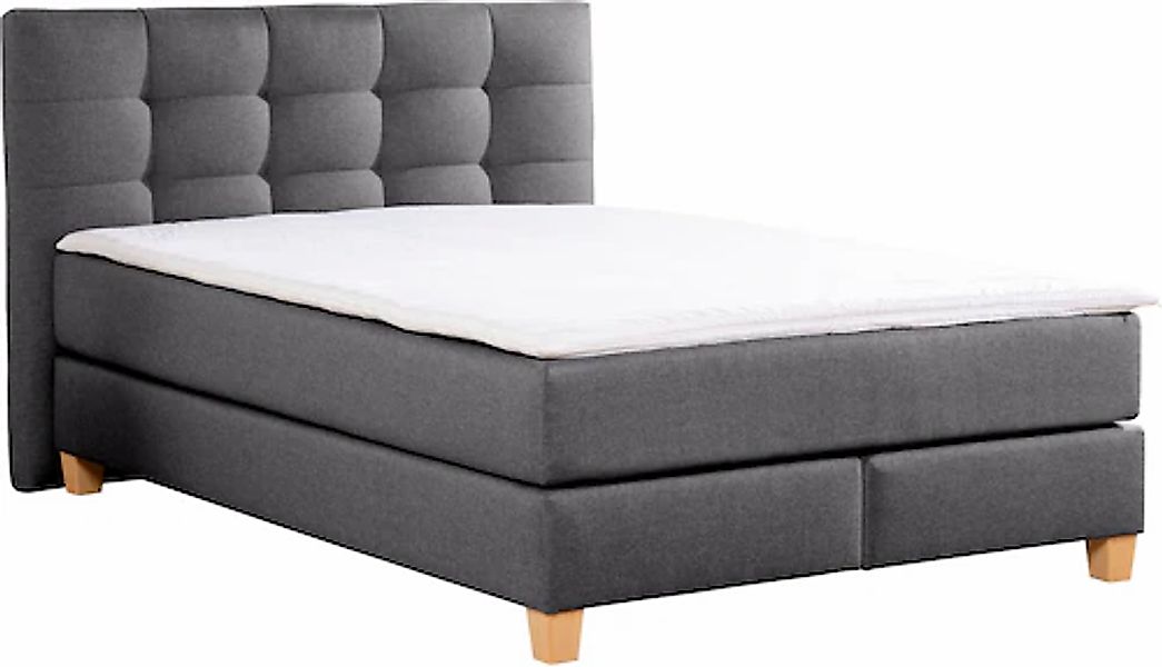Home affaire Boxspringbett »Moulay«, inkl. Topper, in Überlänge 220 cm, 3 H günstig online kaufen