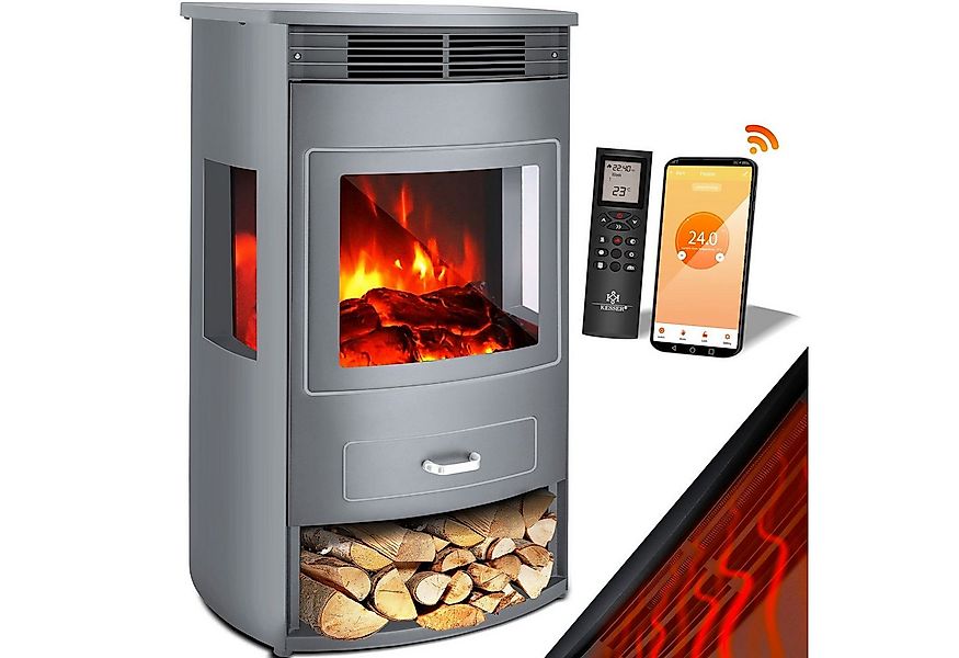 KESSER Elektrokamin, Prio Elektrokamin mit Heizung Heizlüfter Fernbedienung günstig online kaufen