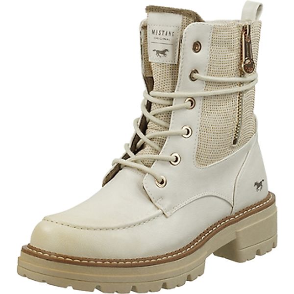 Mustang Shoes Schnürstiefelette "Mustang Shoes Stiefelette Lederimitat" günstig online kaufen