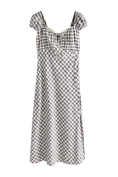 Next Midikleid Midikleid mit Puffärmeln aus günstig online kaufen