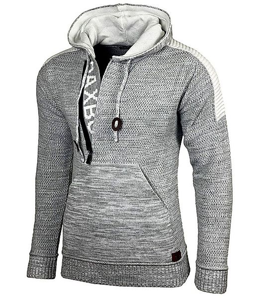 Baxboy Strickpullover Baxboy Herren Strick Pullover Kapuzenpullover Reißver günstig online kaufen