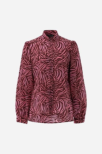 Stehkragenbluse mit Zebra Druck günstig online kaufen