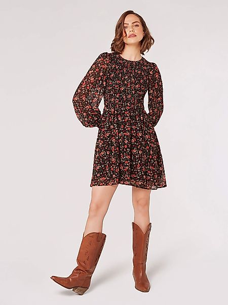 Apricot Smokkleid geblümtes Minikleid, (1-tlg) mit günstig online kaufen