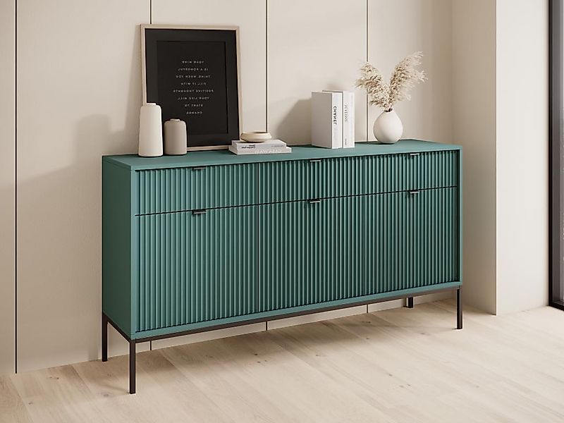 Sideboard mit 3 Türen & 3 Schubladen - Grün - LIOUBA von Pascal MORABITO günstig online kaufen