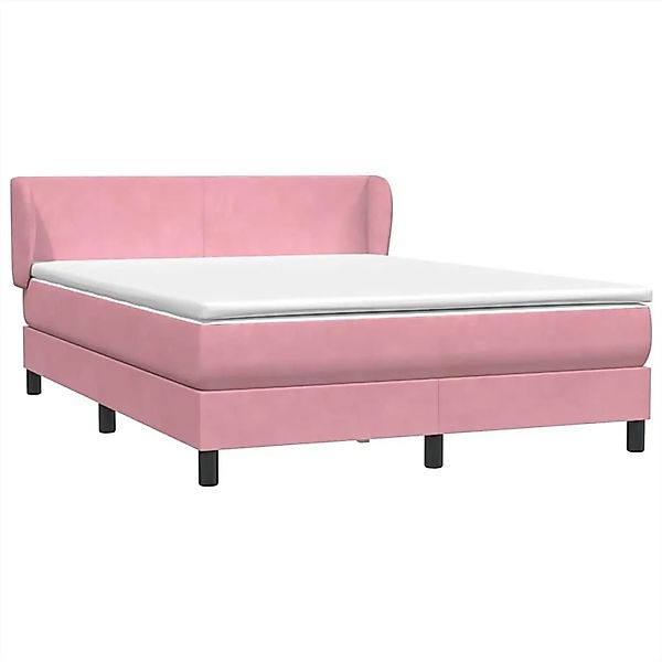 vidaXL Boxspringbett mit Matratze Rosa 160x220 cm Samt 3317408 günstig online kaufen