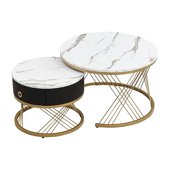 OKWISH Couchtisch (2 in 1 Runder günstig online kaufen