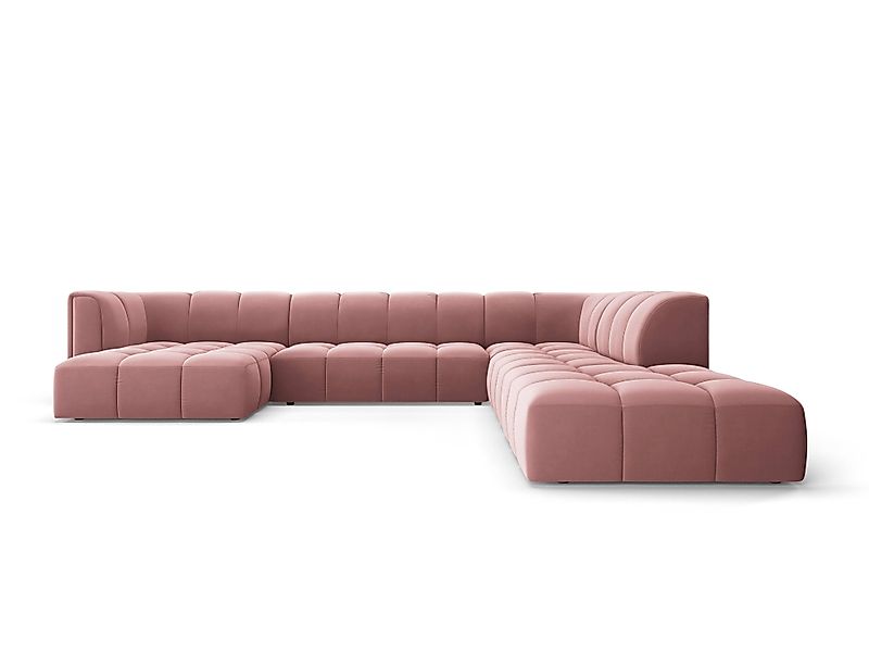 Milo Casa | Panorama-Ecksofa Francesca Samt rechts 7-Sitzer günstig online kaufen