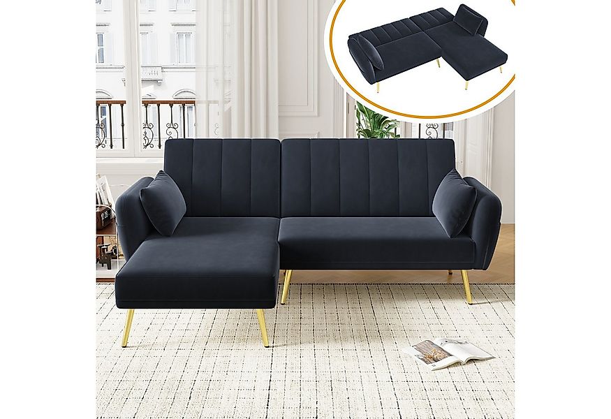 Ulife Sofa Ecksofa mit Schlaffunktion, Klappsofa, L-förmiges Sofa, mit vers günstig online kaufen