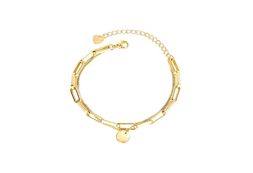 RAIKOU Armband DOUBLE-LAYER DISC Edelstahl Armband (doppellagigen Kettendes günstig online kaufen