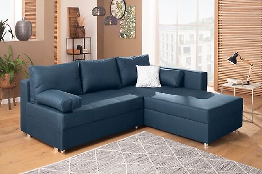 Home affaire Ecksofa »Italia L-Form« mit Bettfunktion und Bettkasten, Feder günstig online kaufen