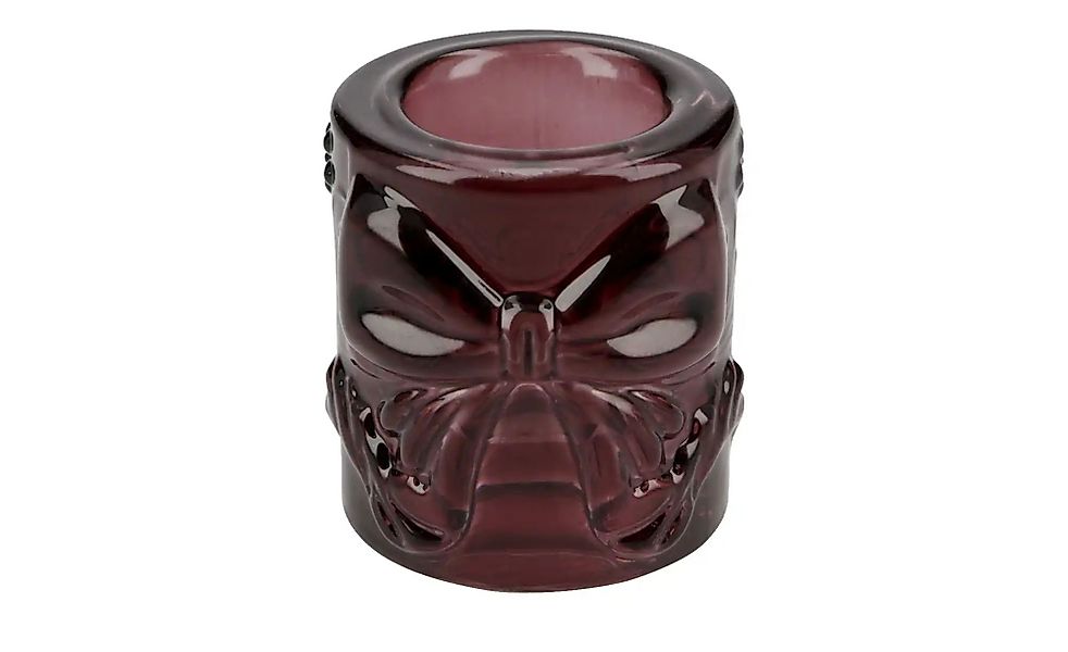 Kerzenhalter mit Schleife   ¦ rot ¦ Glas ¦ Maße (cm): H: 4,5  Ø: 4.5 Access günstig online kaufen