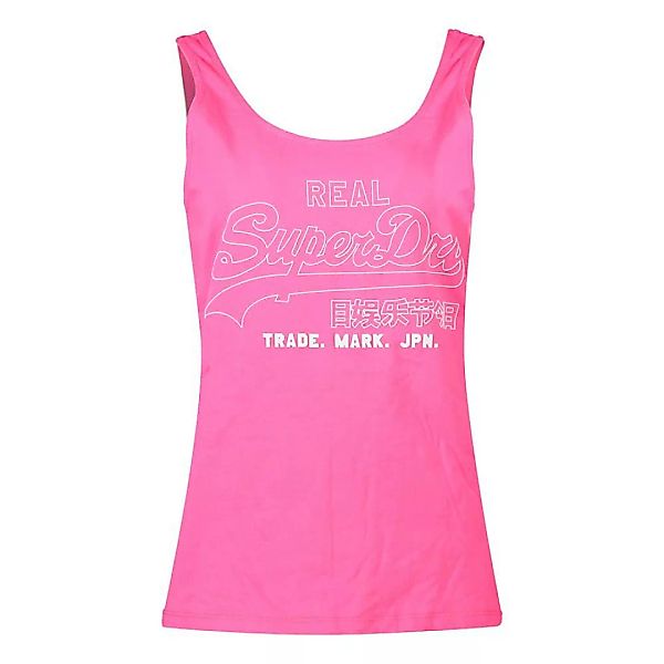 Superdry Vintage Logo Outline Pop Ärmelloses T-shirt XS Fluro Pink günstig online kaufen