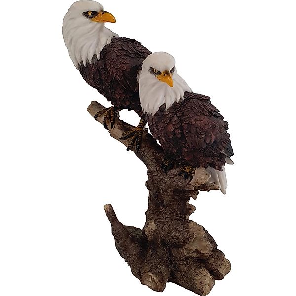 Gartenfigur Adlerpaar auf Stamm 32,5 cm günstig online kaufen