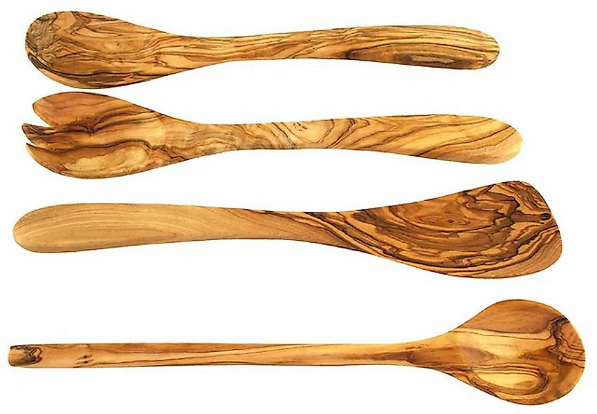 Olivenholz-erleben Kochbesteck-Set »aus naturbelassenem Olivenholz«, (Set, günstig online kaufen