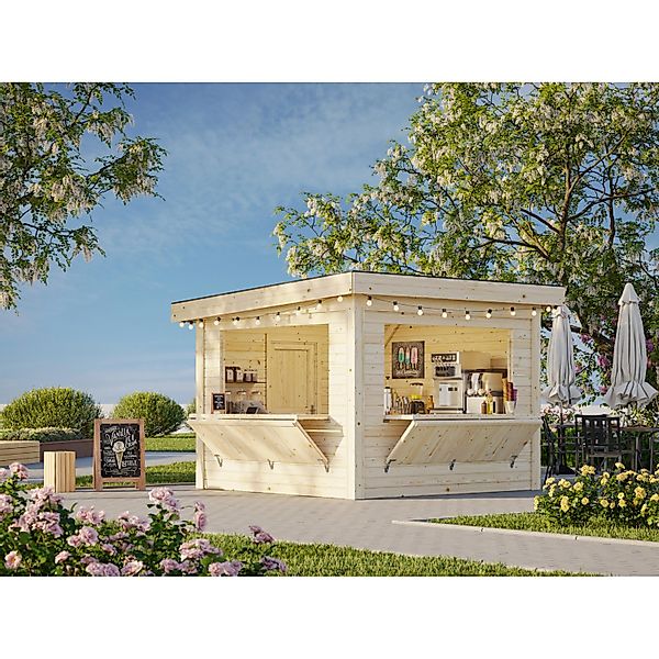 Palmako Marktstand Lenna Set 305 300 x 300 cm Lackiert Weiß FSC® günstig online kaufen