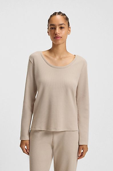 BOSS Langarmshirt "Waffle", Schlaf-Top, Waffelstruktur, aus Baumwollmix günstig online kaufen