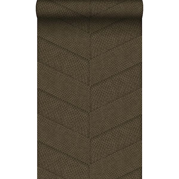 Origin Wallcoverings Tapete Fliesenmuster mit Schlangenhaut-Motiv Braun 53 günstig online kaufen