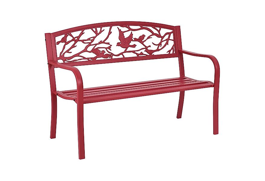 COSTWAY Gartenbank, 2 Sitzer, mit Rückenlehnen, aus Metall, 127x60x88cm günstig online kaufen