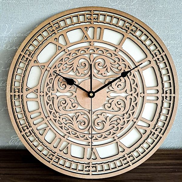 ORNAMENTI Wanduhr VINTAGE, grosse, holz, hingucker günstig online kaufen